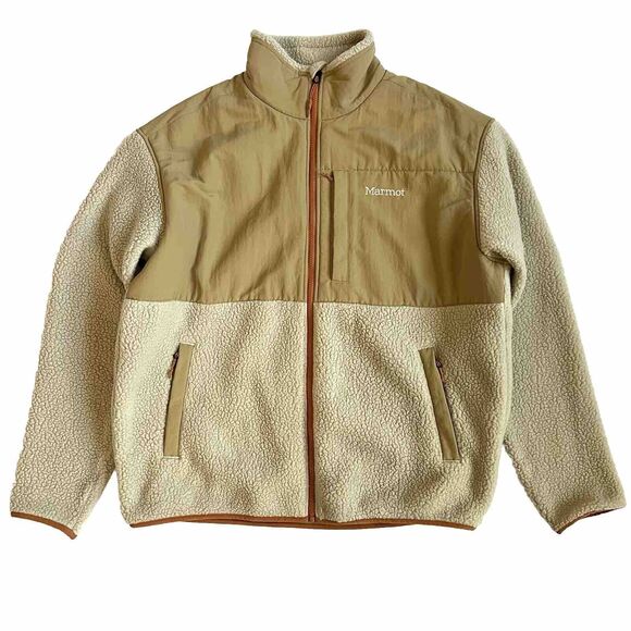 Marmot Mountain Works Wiley Polartec Jacket Size XL Beige